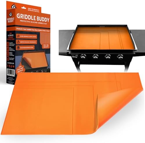 Silicone Griddle Mat by Griddle Buddy for Blackstone Griddles 36″, 30″, 28″, 22″ & 17″, Heavy Duty Food Grade Mat, Protect from Rodents, Insects, Debris, Rust, All Season Cooking Cover