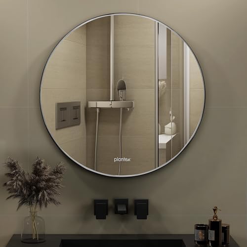 Home Décor Mirror for Wall/Mirror for Wash Basin/Wall Mirror for Bathroom/Round Mirror/Bathroom Mirror/Mirror for Bedroom/Wash Basin/Mirrors (24 Inch|Frameless with Beveled Smooth Edges|Round)