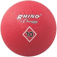 Champion Sports Playground Ball – High-Bounce 2-Ply Construction, Durable Red Ball for Throwing, Catching & Kicking – Multiple Sizes (5″, 6″, 7″, 10″, 13″, 16″)