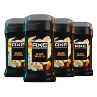 AXE Fine Fragrance Collection Deodorant Stick Black Vanilla with Orange + Sandalwood Essential Oils 4 Pack with 72H Freshness Aluminum-Free 3 oz