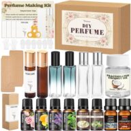 Thaluna Roll-On Perfume Making Kit, Diy Perfume Making Kit Make Your Own Fragrance Roller Kit with Essential Oils, Roll-On Bottles, Gift Set for Women and Girls