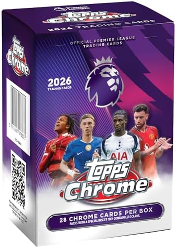 2026 Topps Chrome Premier League Soccer – Factory Sealed – Value Box