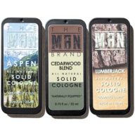 Solid Cologne Sample Set of 3 with Cedarwood Blend, Lumberjack and Aspen Solid Cologne – Mens fragrance Sampler Set – (The Forest – 3 Pack – 0.75 oz each)