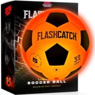 Light Up Soccer Ball – Glow in The Dark – NO 5 – Sports Gear Gifts for Boys & Girls 8-15+ Year Old – Kids, Teens Gift Birthday Ideas – Cool Boy Toys Ages 8 to 15 Glowing Night Activity