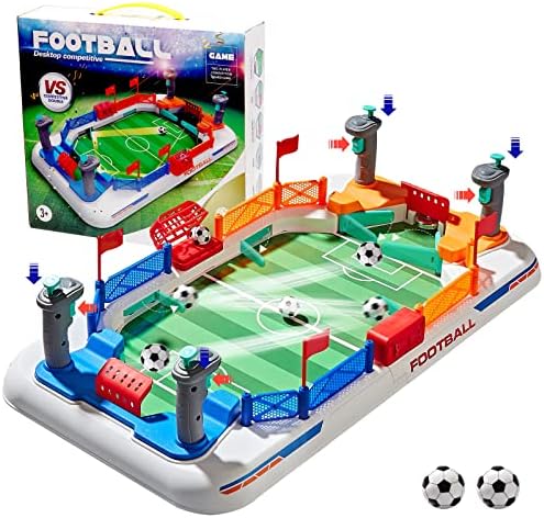 COUOMOXA Soccer Board Game for Kids: Mini Foosball Table Game – Interaction Soccer Toys for 3 4 5 6 7 8-12 Year Old Indoor Family Playroom Party – Perfect Birthday Sports Gift for Boys Girls
