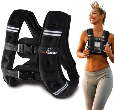 Weighted Vest – Weight Vest for Running, Strength Training & Muscle Building, Features Reflective Stripe for Safe Outdoor Workouts (available in 6lbs to 30lbs)