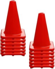 Heavy Duty Agility Training Cones (2 in, 6 in, 9 in, 12 in, 18 in, 28 in) for Sports and Kids Coaching, Multipurpose Field Marker Cones, Soccer, Basketball Drills, Bike, Motorcycle Training