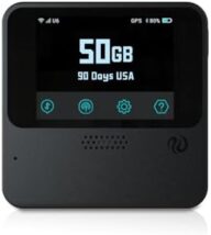 FREEBOT Mobile Hotspot – 4G LTE Portable WiFi for Travel in 150+ Countries, 50GB US Data(90 Days) Pocket WiFi Router 10-Device, 5000mAh Battery & No Contract/SIM, for Business, Trips & Outdoors