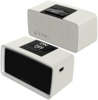 Simple Music Player for Elderly, Easy Audiobook Player with 32GB TF Card & Card Reader for Dementia, Alzheimers, Visually Impaired, Low Vision Patients, Wired – GrayishWhite