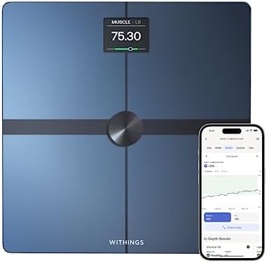 WITHINGS Body Smart – Accurate Scale for Body Weight and Fat Percentage, Body Composition Wi-Fi and Bluetooth Weight Scale, Baby Weight Scale, Smart Scale Apple Health Compatible, Bathroom Scale