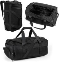3-in-1 Duffle Bag Backpack with Shoe & Laptop Pocket, Cup Holder, Ventilated Gym & Travel Bag