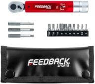 Feedback Sports | Range Click Torque Wrench Set | Adjustable Torque Ratchet Bit Driver [2-14Nm] | 13 S2 Steel Hex & Torx Bits | TPU Protective Carrying Case | Bicycle Tool Kit | Mini Torque Wrench