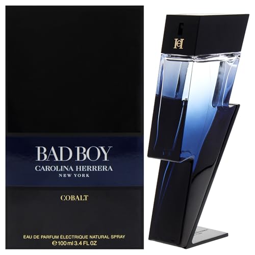 Carolina Herrera Bad Boy Cobalt Eau de Parfum Spray for Men, 3.4 Ounce