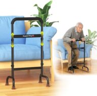 Stand Assist for Elderly Couch & Chair Riser – Heavy-Duty Steel Frame, Adjustable Standing Aid Device for Seniors, Supports 450lbs, Non-Slip Black Mobility Helper