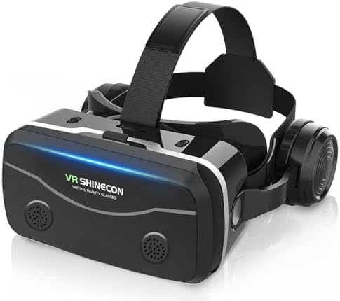 All-in-One Smartphone VR Headset | Built-in Hi-Fi Headphones, 120° Wide FOV, Aspherical Lenses | The Ultimate 3D Movie & Mobile Gaming Kit