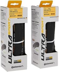 Continental Ultra Sport III – Road Bike Tire | Versatile Road Tire with Modern Tread Design – E25 Ebike Rated – PureGrip, 2 Pack