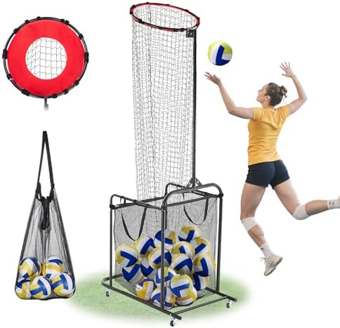 VEVOR Volleyball Training Net System,8 * 11/12 * 11ft/Pitching Practice/Spiking Practice/14 Net,Portable Net Station, Easy Setup Indoor Outdoor Target Net for Serving Spiking Setting