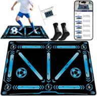 Premium Soccer Training Mat with Video Guide – Non-Slip Soccer Footstep Practice Pad for Indoor & Outdoor – Ultimate Ball Control Equipment to Improve Dribbling Skills