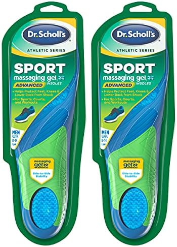Dr. Scholl’s Sport Insoles (Pack of 2) // Superior Shock Absorption and Arch Support to Reduce Muscle Fatigue and Stress on Lower Body Joints (for Men’s 8-14)