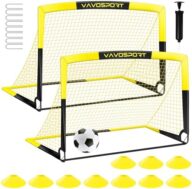 Kids Soccer Goals for Backyard Set – 2 of 4′ x 3′ Portable Soccer Goal Training Equipment, Pop Up Toddler Soccer Net with Soccer Ball, Soccer Set for Kids and Youth Outdoor Games, Sports, Play