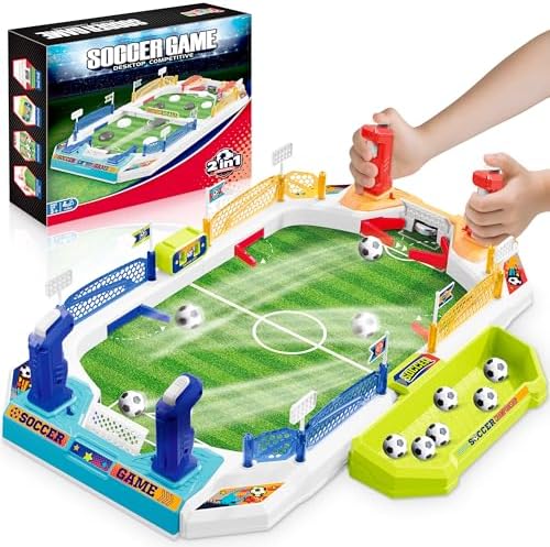 Mini Soccer Board Game for Kids, Birthday Christmas Soccer Gifts for 3 4 5 6 7 8-12 Year Old Boys, Football Table Toys, Pinball Interactive Sports Game for Indoor, Home Party, Family, Playroom, Travel
