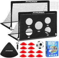 Soccer Goal,Backyard Soccer Goals for Kids 2 Pack,4×3/6×4 FT Portable Pop Up Soccer Nets with Target,Ball&Cones,Complete Training Equipment for Kids Youth Outdoor Sports Practice