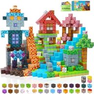 EchoPlan 150PCS Magnetic Blocks, Magnetic Building Blocks, STEM Constructions Magnet Blocks for Boys Girls Age 3 4 5 6 7 8 9 10, Sensory Stacking Toy Christmas Birthday Gifts for Kids, 1″ Large Size