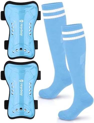 Kids Soccer Shin Guards and Socks Toddler Soccer Shin Pads Protective Defender Gear for Boys Girls Ages 3-15 Great for Training, Matches, Inspired by The World Cup