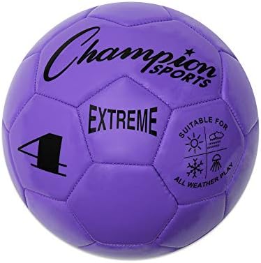 Champion Sports Extreme Series Soccer Ball – Sizes 3, 4, 5, Soft Touch, All Weather, High Air Retention, Youth & Adult League Balls for Training, Games, Outdoor & Indoor Play, Multiple Colors