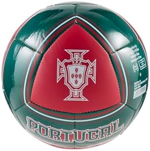 PUMA Unisex FA Portugal Mini Soccer Ball, Club Red-Green Lagoon SS26, Mediumini Fpf Culture Ball Mini