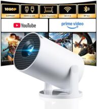 [Built-in Apps] CLOKOWE Mini Projector with WiFi and Bluetooth, 2026 Upgraded 1080P Smart Portable Projector with 180° Rotation, Auto Keystone, Compatible with iPhone/Android/Laptop/TV Stick/HDMI/USB