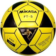 Mikasa FT5A-BKY-BK Goal Master Soccer Ball, Black/Yellow, Size 5(FIFA Quality/Foot Volleyball)