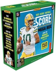 2025–26 Panini Score NFL Football Mega Box – Official Trading Cards – Mega Box Exclusive Parallels, Rookie Cards & Inserts – Sealed Retail Box