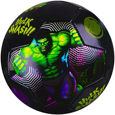 Capelli Sport Marvel Hulk Kids Soccer Ball Sizes 3, 5, Officially Licensed Futbol for Boys and Girls Youth Soccer Players