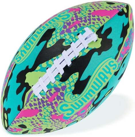 Swimways Hydro Waterproof Football, Outdoor Games for Adults and Kids, Swimming Pool Accessories and Pool Party Games,9.25 Inches, Green