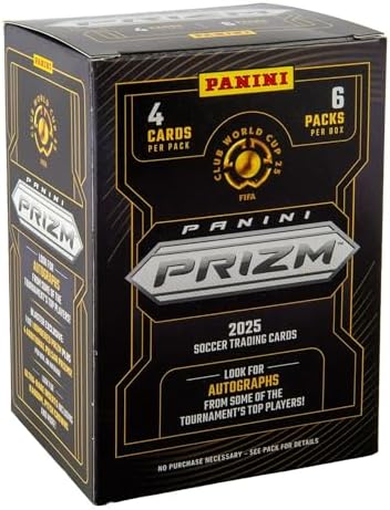 2025 Panini Prizm Club World Cup Soccer Blaster Box – FIFA Trading Cards – Includes Blaster-Exclusive Prizms, Rookies & Inserts – Official Panini Retail Set