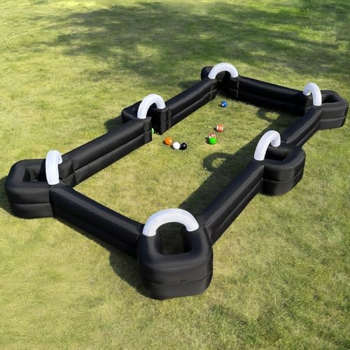 Inflatable Soccer Billiard Ball Inflatable Pool Table Games, Giant Soccer Pool Pitch Billiards, Football Billiard Ball with Blower & Balls for Backyard Outdoor/Commercial Sports Game
