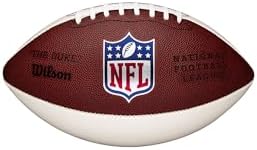 Wilson NFL Mini Autograph Football – Mini, Brown/White