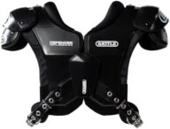 Battle Sports Defender Football Shoulder Pads – The Lightest, Most Protective in Its Class – Aerospace Grade Materials, Ventilated Design, Removable Sternum Plate, Foam Neck Roll