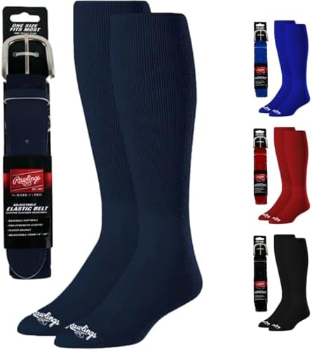 Rawlings | Belt & Socks Combo | Baseball/Softball | Multiple Sizes & Colors