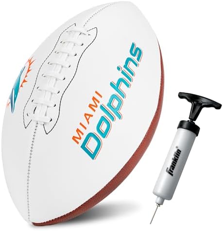Franklin Sports NFL Autograph Football – Official Size White Panel Souvenir Football for Autographs + Signatures – NFL Team Fan Shop Memorabilia