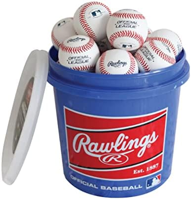 Rawlings | GAME USE Baseballs | Youth/12U | Game/Practice Use | Bucket | 24 Count