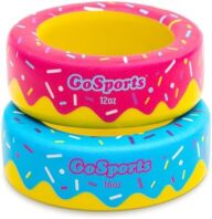 GoSports Baseball and Softball Bat Donuts – 2 Pack Baseball Drip Bat Weights – 16 oz & 12 oz