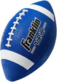 Franklin Sports Kids Junior Grip-Rite Youth Junior Size Rubber Footballs – Peewee Kids Durable Outdoor Footballs – Single & Bulk Packs Available