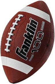 Franklin Sports Kids Junior Grip-Rite Youth Junior Size Rubber Footballs – Peewee Kids Durable Outdoor Footballs – Single & Bulk Packs Available