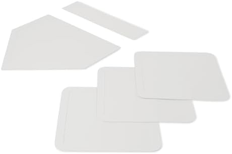 Amazon Basics Softball Baseball Bases Set, Weatherproof Rubber, Flexible, Includes 1 Home Plate, 3 Bases, 1 Pitching Rubber, Set of 5