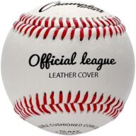 Champion Sports Leather Baseball Set: Dozen Indoor / Outdoor Genuine Leather Official League Baseballs for Practice Training or Real Game – OLBXX Pack of 12