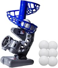 Franklin Sports MLB Electronic Baseball Pitching Machine – Automatic Youth Pitching Machine with (6) Plastic Baseballs Included -Youth Baseball Pitcher