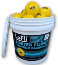 LoFli Practice Baseballs, Regulation Weight and Size, Reduced Flight, Safe Soft Training Balls for Backyard, Indoor and Small Space Use, Kids and Adults