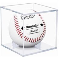 Danodoi Baseball Display Case UV Protected Acrylic Clear Baseball Holder Square Cube Ball Protector Memorabilia Autograph Display Box for Official Size Baseball